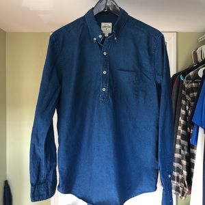 American Eagle Premium Indigo Pullover Button Down